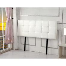Load image into Gallery viewer, PU Leather Double Bed Deluxe Headboard Bedhead - White
