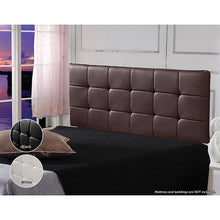 Load image into Gallery viewer, PU Leather Queen Bed Deluxe Headboard Bedhead - Brown
