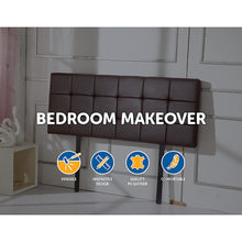 Load image into Gallery viewer, PU Leather Queen Bed Deluxe Headboard Bedhead - Brown

