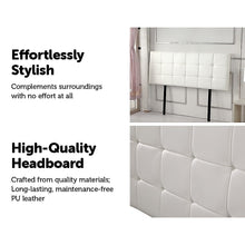 Load image into Gallery viewer, PU Leather Queen Bed Deluxe Headboard Bedhead - White
