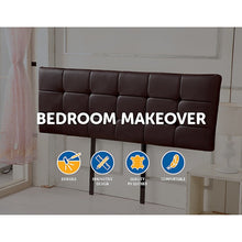 Load image into Gallery viewer, PU Leather King Bed Deluxe Headboard Bedhead - Brown
