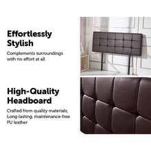 Load image into Gallery viewer, PU Leather King Bed Deluxe Headboard Bedhead - Brown
