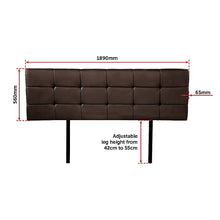 Load image into Gallery viewer, PU Leather King Bed Deluxe Headboard Bedhead - Brown
