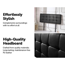 Load image into Gallery viewer, PU Leather King Bed Deluxe Headboard Bedhead - Black
