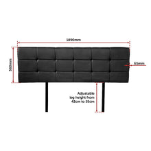 Load image into Gallery viewer, PU Leather King Bed Deluxe Headboard Bedhead - Black
