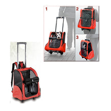 Load image into Gallery viewer, Dog Pet Safety Transport Carrier Backpack Trolley
