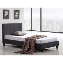 Load image into Gallery viewer, Single Linen Fabric Bed Frame Grey
