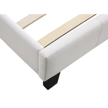 Load image into Gallery viewer, Single PU Leather Bed Frame White
