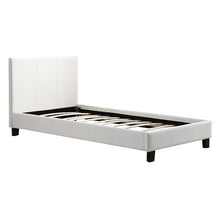 Load image into Gallery viewer, Single PU Leather Bed Frame White
