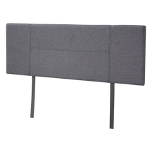 Load image into Gallery viewer, Linen Fabric Queen Bed Headboard Bedhead - Grey

