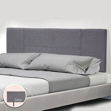 Load image into Gallery viewer, Linen Fabric Queen Bed Headboard Bedhead - Grey
