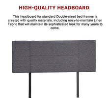 Load image into Gallery viewer, Linen Fabric Double Bed Headboard Bedhead - Grey
