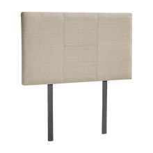 Load image into Gallery viewer, Linen Fabric Single Bed Headboard Bedhead - Beige
