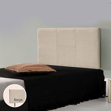 Load image into Gallery viewer, Linen Fabric Single Bed Headboard Bedhead - Beige
