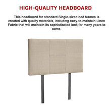 Load image into Gallery viewer, Linen Fabric Single Bed Headboard Bedhead - Beige
