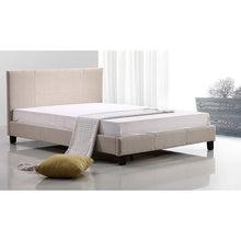 Load image into Gallery viewer, Queen Linen Fabric Bed Frame Beige
