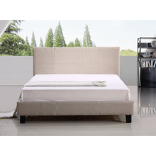 Load image into Gallery viewer, Queen Linen Fabric Bed Frame Beige
