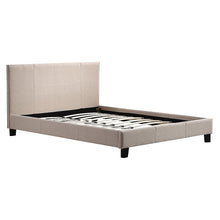 Load image into Gallery viewer, Queen Linen Fabric Bed Frame Beige
