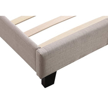 Load image into Gallery viewer, Queen Linen Fabric Bed Frame Beige
