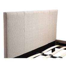 Load image into Gallery viewer, Queen Linen Fabric Bed Frame Beige
