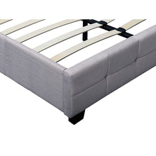 Load image into Gallery viewer, Linen Fabric Double Deluxe Bed Frame Beige
