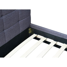 Load image into Gallery viewer, Linen Fabric Double Deluxe Bed Frame Grey
