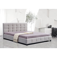 Load image into Gallery viewer, Linen Fabric King Deluxe Bed Frame Beige
