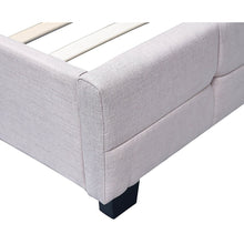 Load image into Gallery viewer, Linen Fabric King Deluxe Bed Frame Beige
