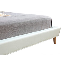 Load image into Gallery viewer, Queen PU Leather Deluxe Bed Frame White
