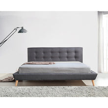 Load image into Gallery viewer, King Linen Fabric Deluxe Bed Frame Grey
