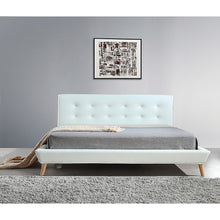 Load image into Gallery viewer, King PU Leather Deluxe Bed Frame White
