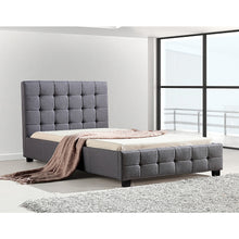 Load image into Gallery viewer, King Single Linen Fabric Deluxe Bed Frame Grey
