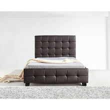 Load image into Gallery viewer, King Single PU Leather Deluxe Bed Frame Brown
