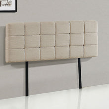Load image into Gallery viewer, Linen Fabric Double Bed Deluxe Headboard Bedhead - Beige
