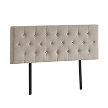 Load image into Gallery viewer, Linen Fabric Double Bed Deluxe Headboard Bedhead - Beige
