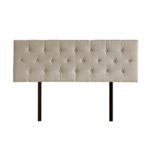 Load image into Gallery viewer, Linen Fabric Double Bed Deluxe Headboard Bedhead - Beige
