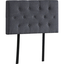 Load image into Gallery viewer, Linen Fabric Single Bed Deluxe Headboard Bedhead - Grey
