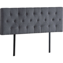 Load image into Gallery viewer, Linen Fabric Queen Bed Deluxe Headboard Bedhead - Grey
