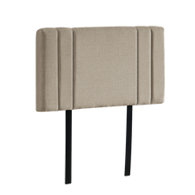 Load image into Gallery viewer, Linen Fabric Single Bed Deluxe Headboard Bedhead - Beige
