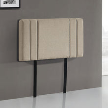 Load image into Gallery viewer, Linen Fabric Single Bed Deluxe Headboard Bedhead - Beige
