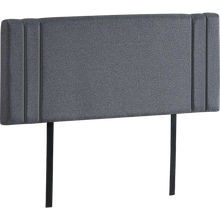 Load image into Gallery viewer, Linen Fabric Double Bed Deluxe Headboard Bedhead - Grey
