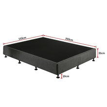 Load image into Gallery viewer, Palermo Queen Ensemble Bed Base Platinum Graphite Linen Fabric
