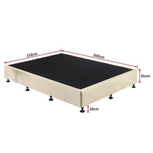 Load image into Gallery viewer, Palermo Queen Ensemble Bed Base Platinum Natural Sand Linen Fabric
