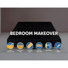 Load image into Gallery viewer, Palermo Queen Ensemble Bed Base Midnight Black Linen Fabric
