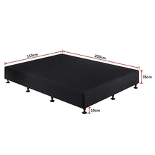Load image into Gallery viewer, Palermo Queen Ensemble Bed Base Midnight Black Linen Fabric

