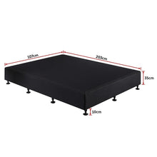 Load image into Gallery viewer, Palermo King Single Ensemble Bed Base Midnight Black Linen Fabric
