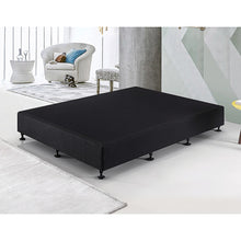 Load image into Gallery viewer, Palermo King Single Ensemble Bed Base Midnight Black Linen Fabric
