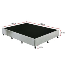 Load image into Gallery viewer, Palermo King Single Ensemble Bed Base Platinum Light Grey Linen Fabric

