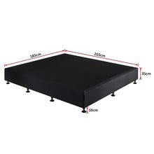 Load image into Gallery viewer, Palermo King Ensemble Bed Base Midnight Black Linen Fabric
