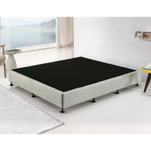 Load image into Gallery viewer, Palermo King Ensemble Bed Base Platinum Light Grey Linen Fabric
